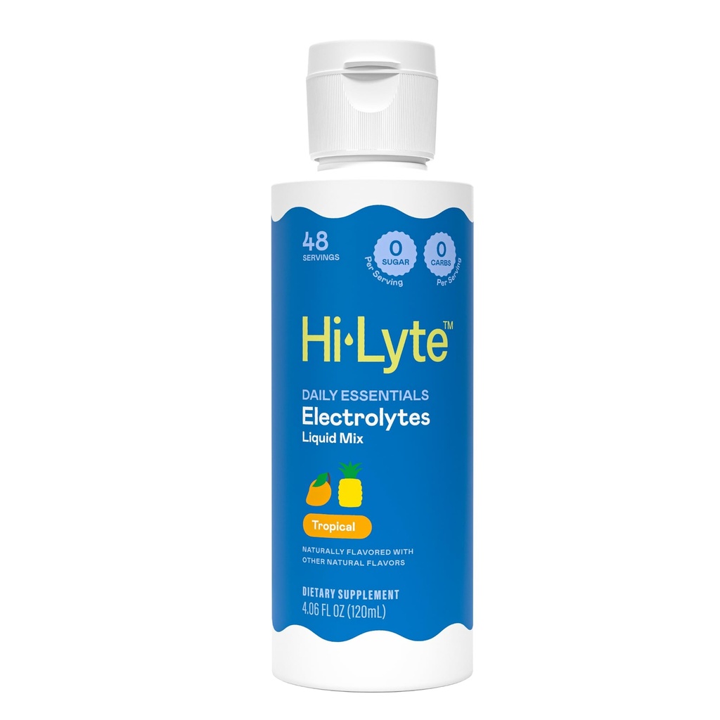 Hi-Lyte Electrolytes for Fasting, Immune Support and Rapid Hydration | Tropicals | NO Calories NO Sugar | 20%+ More Potassium, Magnesium & Zinc