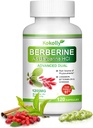 Berberine Supplement 1200 mg - Doğal Bitki- Berberine HCL,Cinnamon, Bittermelon, Gymnema (120 Capsules)