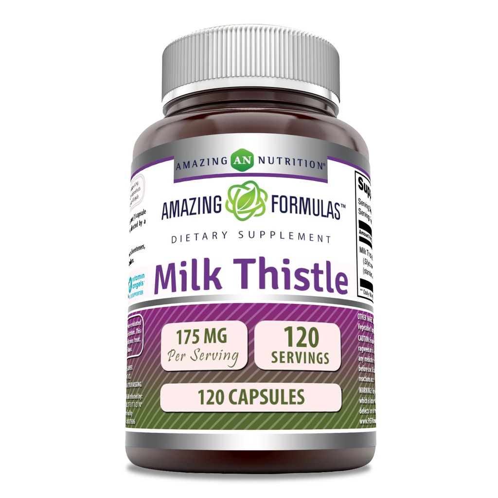 Amazing Formulas Milk Butle Supplement | 175 Mg per Service | 120 Capsules | Non-GMO | Gluten-Free | Made in USA