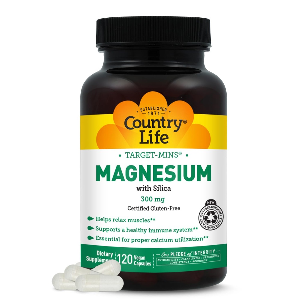 Μαγνήσιο Target- Mins με Silica 300 mg 120 κάψουλες χορτοφάγων