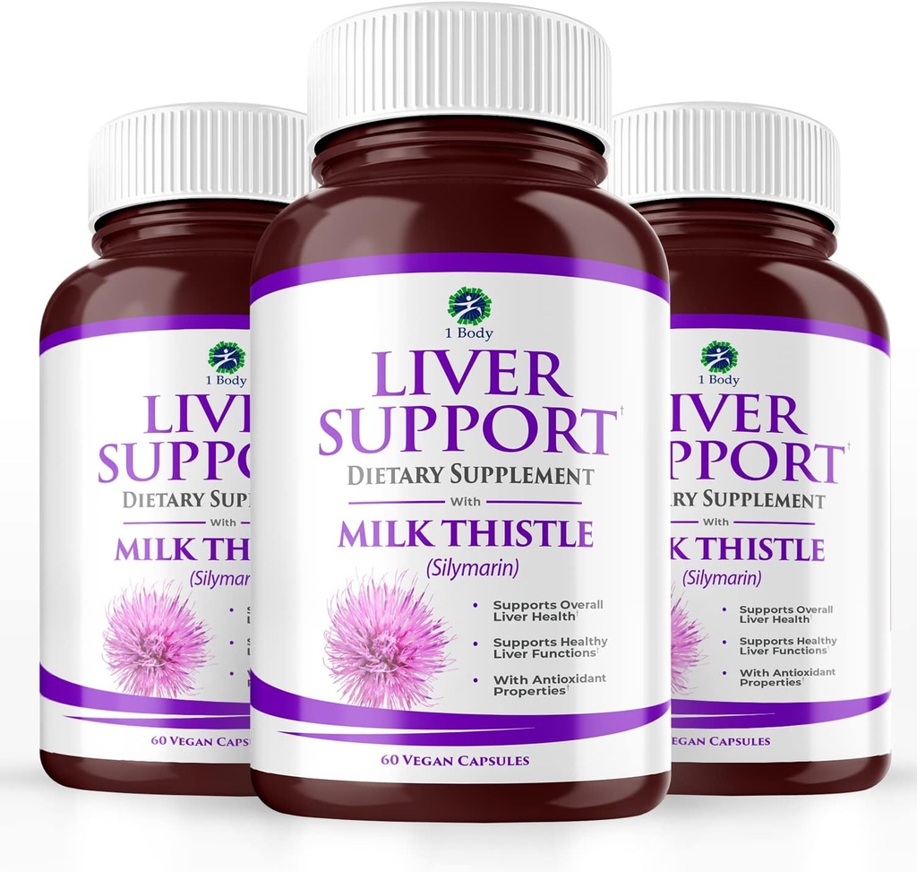 1 Body Liver Triple Pack - 180 Capsules - Süt Butle ve Dandelion Root