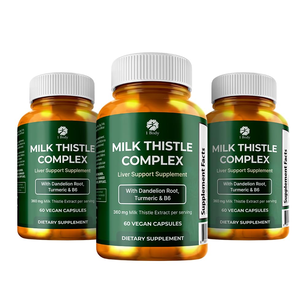 1 Body Milk Thistle Complex, Silymarin Liver Support, 3 Pack | Wellness Starts Within. Designed to support liver health as part of your daily routine.*
