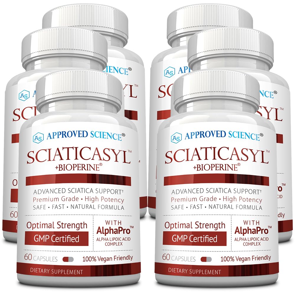 Εγκεκριμένη Επιστήμη Sciaticasyl - Optimal Sciatical Nerve Support - Β Βιταμίνες, Μαγνήσιο, Α-Λιποϊκό οξύ, BioPerine - Vegan - 360 Κάψουλες