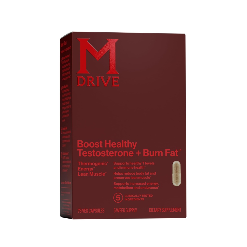 Mdrive Boost ve Burn testosteron Support Supplement ve Fat Burner ile çinko, KSM-66 Ashwagandha, Advantra Z, 75 Capsules
