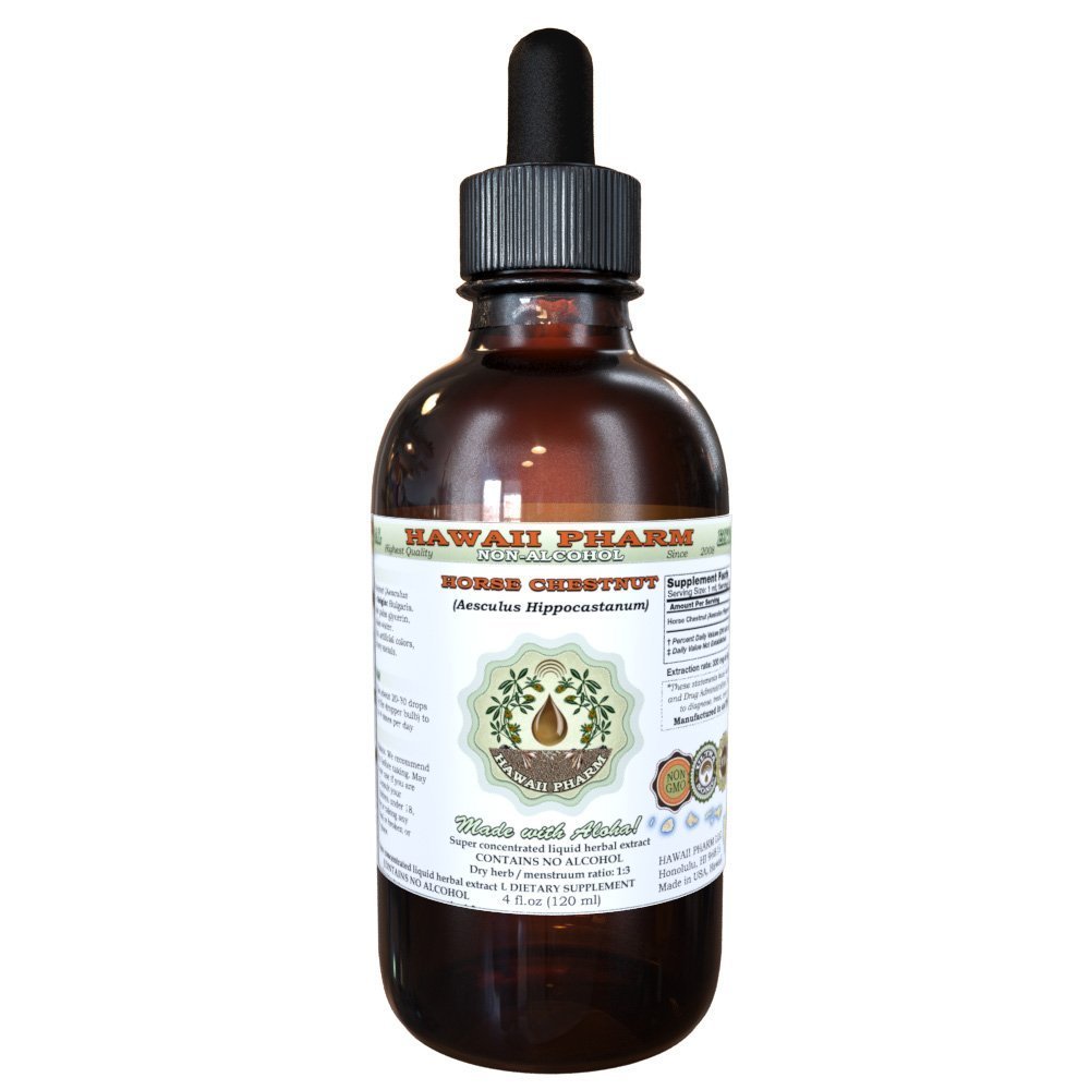 Άλογο Chestnut Liquid Extract, Βιολογικό Horse Chestnut (Aesculus hippocastanum) Αποξηραμένο Γλυκερίτη Καρπών Χαβάη Pharm Φυσικό συμπλήρωμα βοτάνων 4 oz