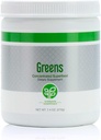 Pure Greens 210g - Greens Powder με Superfoods, Antioxidants, και Phytonutrients με Τέσσερις Ιδιοσκευές. Ανακατεύουμε εύκολα με νερό ή χυμό. Vegan-Friendly, Φυσικά ζαχαρωμένο με Stevia.