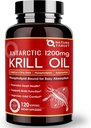 NATURE TARGET Krill Oil 1200mg με Omega-3 EPA & DHA με Ασταξανθίνη, Φωσφολιπίδια & Χολίνη - Υποστηρίζει την καρδιά, τον εγκέφαλο, συμμετοχή στην υγεία, μη ΓΤΟ, χωρίς γλουτένη, 120 Softgels (60 Services)