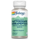 SOLARAY Nattokinase Serrapeptase Supplement - Enteric Coated - 3000 FU Nattokinase Supplement - Κυκλοφορία, Καρδιαγγειακό, Sinus Support - Εργαστήριο Επαληθευμένο, 60-Ημέρες Εγγύηση - 30 Μερίδες, 30 VegCaps