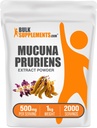 BulkSupplements.com Mucuna Pruriens Extract Toz - Mucuna Pruriens Supplements, Herbal Supplement - Vegan & Gluten Free, 500 mg per Service, 1kg (2.2 lbs) (Pack of 1)