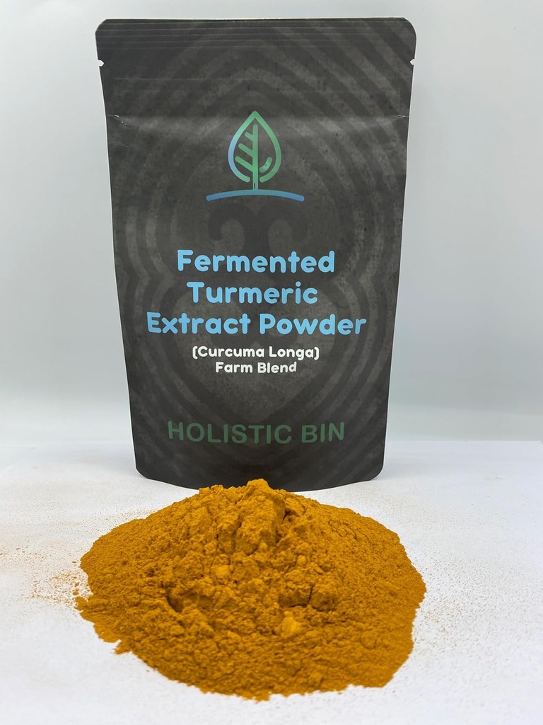 Holistic Bin Fermented Turmeric Toz (Beyaz Altın) Cucurma Longa Farm Blend Curcumin with Ginger - 56 Grams