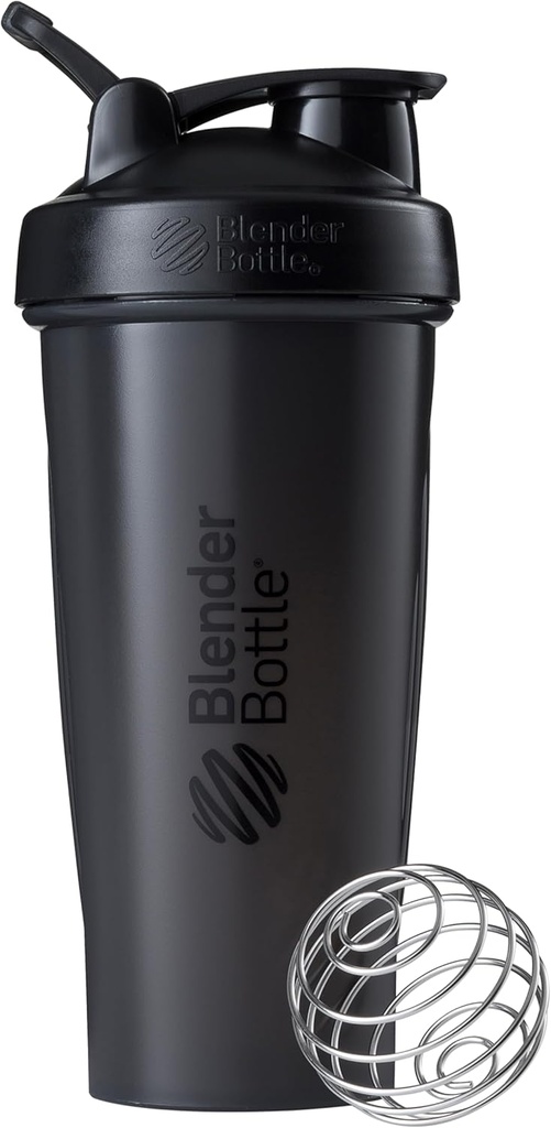 BlenderBottle Classic Shaker Şişe Protein Shakes ve Pre Workout, 28-Ounce, Black