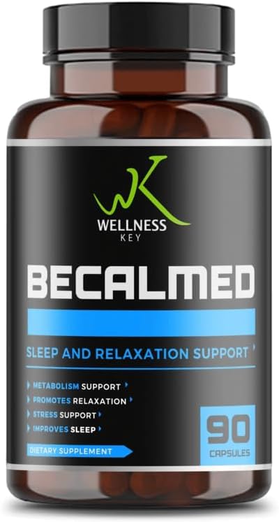 BeCalmed 8-in-1 Stress Support Supplement | Magnesium Glycinate + L-Threonate | Becalmed & Relaxed | Mental Clarity and Focus | Natural Ingredients | 3 Capsules Per day | 30 Days Serving | 90 Capsules