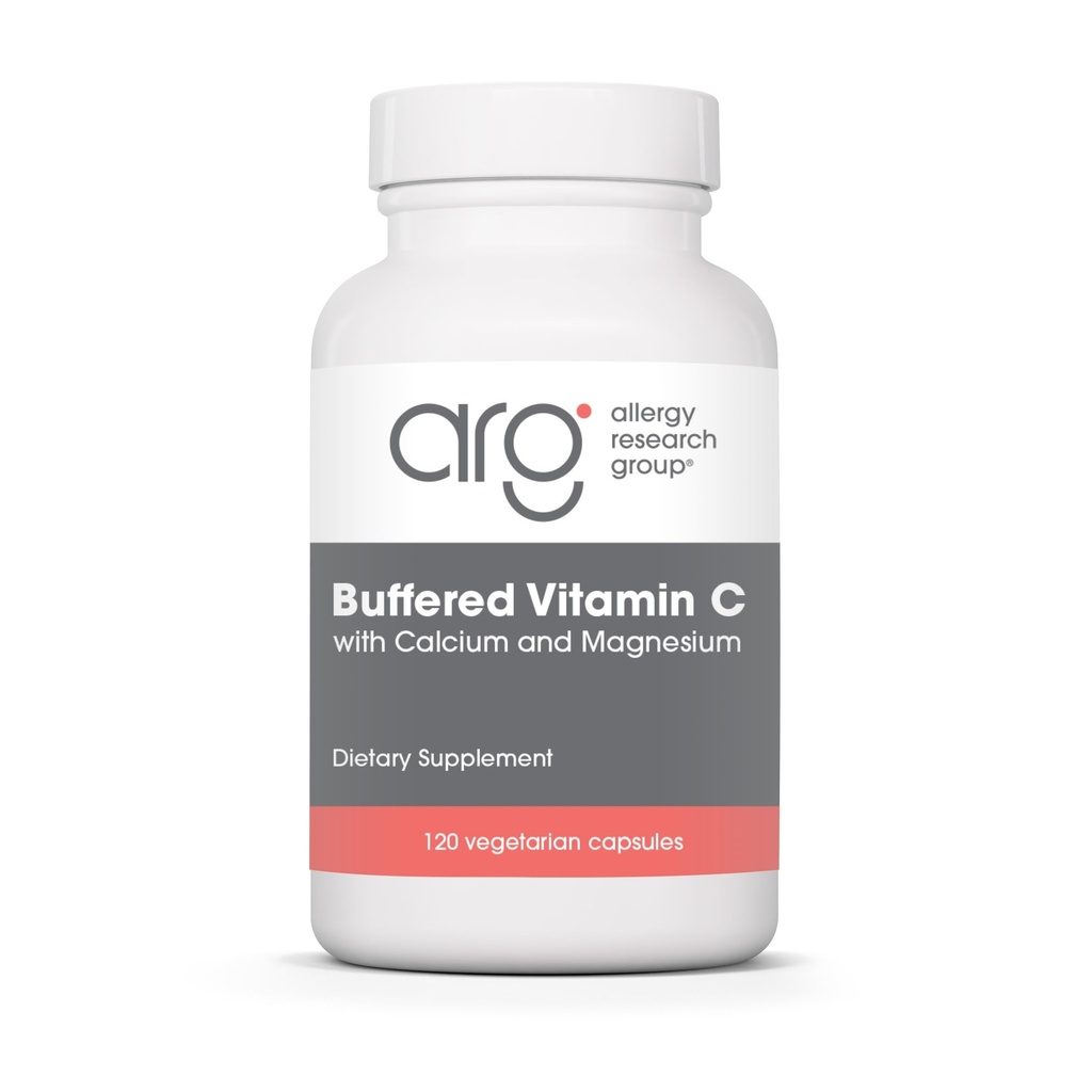 Alerji Araştırma Grubu Buffered Vitamin C - Buffered Vitamin C 100 mg per Service, Ascorbici Toz Capsules withuba Complex, Immune Health - 120 Capsules