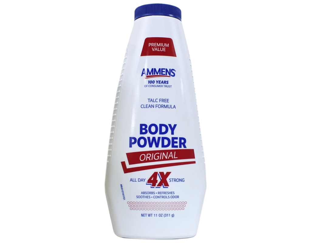 Ammens Body Toz Talc Free Original Formula 11oz