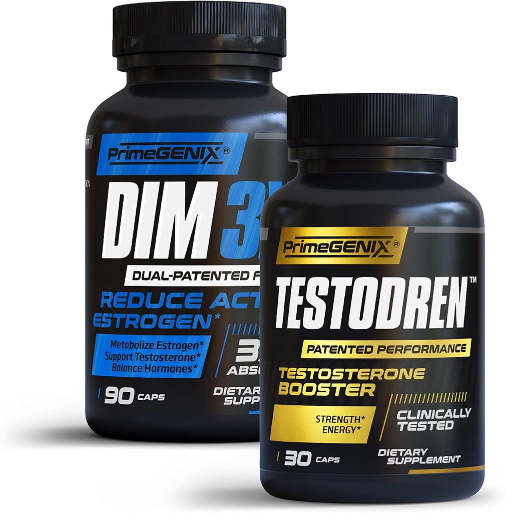 2X-TESTO Stack | DIM 3X & Testodren Sche | Destek testosteron Seviyeleri | Kas Büyümesi | ABD'de Yapıldı