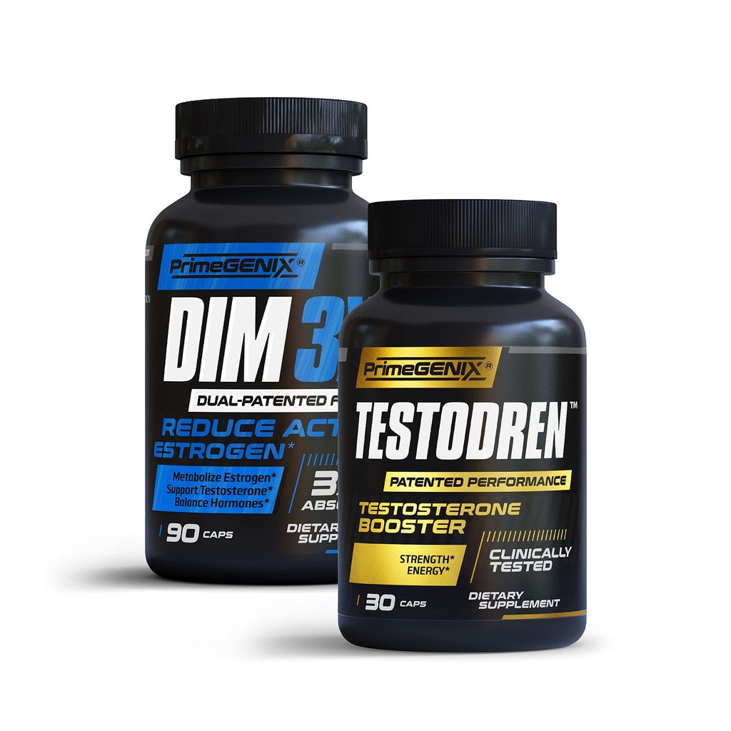 2X-TESTO Stack | DIM 3X & Testodren Sche | Destek testosteron Seviyeleri | Kas Büyümesi | ABD'de Yapıldı