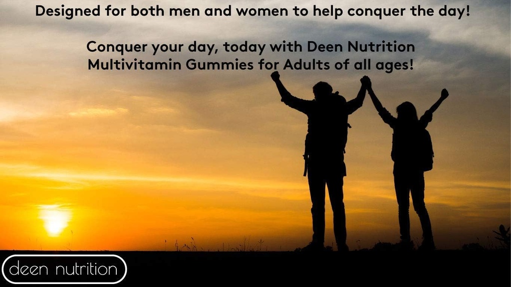 Deen Beslenme Doğal Flavor Vegetarian Halal tarafından Yetişkinler için 60 Gummys Pouch for Yetişkinler by Deen Nutrition Natural Flavor Vegetarian Halal Made w/Real Fruit Juice in USA