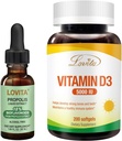 Lovita Bee Propolis Sıvı Ekstraksiyon & Vitamin D3 Softgel Nutrient Supplement Sche