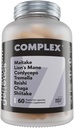 Kompleks 7 - Organik Reishi, Lions Mane, Cordyceps, Shiitake, Chaga, Maitake & Tremella for Immune Support, Focus & Energy | Adaptojenik Nootropic Mushroom Supplement | 60 Capsules