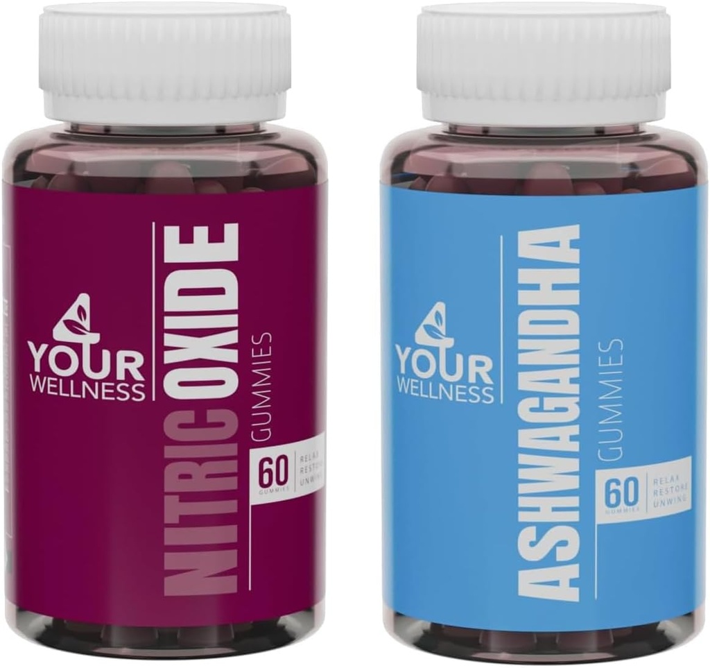 4YWN Nitric Oksit ve Ashwagandha Gummies Supplement Sche, Boosting Energy and Restoration, Non-GMO, Gluten-Free, Gelatin Free & Kosher | Daily Focus Boost