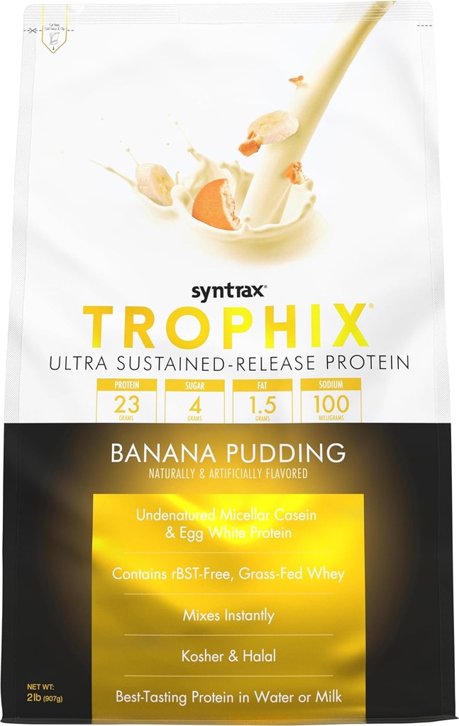 Syntrax Beslenme Trophix, Ultra Sustained-Release protein Tozu, Banana Pudding 2 lbs.