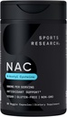Spor Araştırmaları N-Acetyl L-Cysteine (NAC) 600 mg, 90 Veggie Capsules - Vegan, Non-GMO, Gluten Free. Lemon Aroma