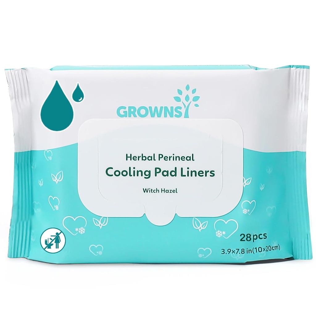 Grownsy Long-ted Soothing Perineal Soğutma Pad Liners, 28.02.2019 Postpartum Soğutma Pad Liner for Postpartum recovery, Perineal Hemorrhoid Soğutma Wipe for Mom Postpartum Essentials Care