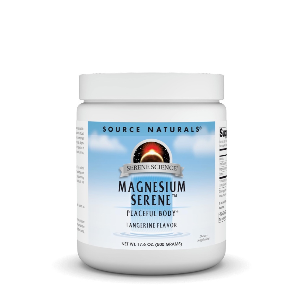 Source Naturals Serene Science Magnesium Serene, Peaceful Body*, Tangerine Flavored - 17.6 Ounce Powder