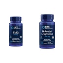Life Extension TMG 500 mg – Tritilglycine Supplement – Encourages Health Homocysteine Levels & N-Acetyl-L-Cysteine (NAC), Immune, Respiratory, Liver Health, NAC 600 mg