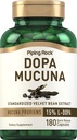 Piping Rock DOPA Mucuna Capsules | 180 Count |% 15 L-DOPA | Mucuna Pruriens Extract | Non-GMO, Gluten Free Supplement Supplement