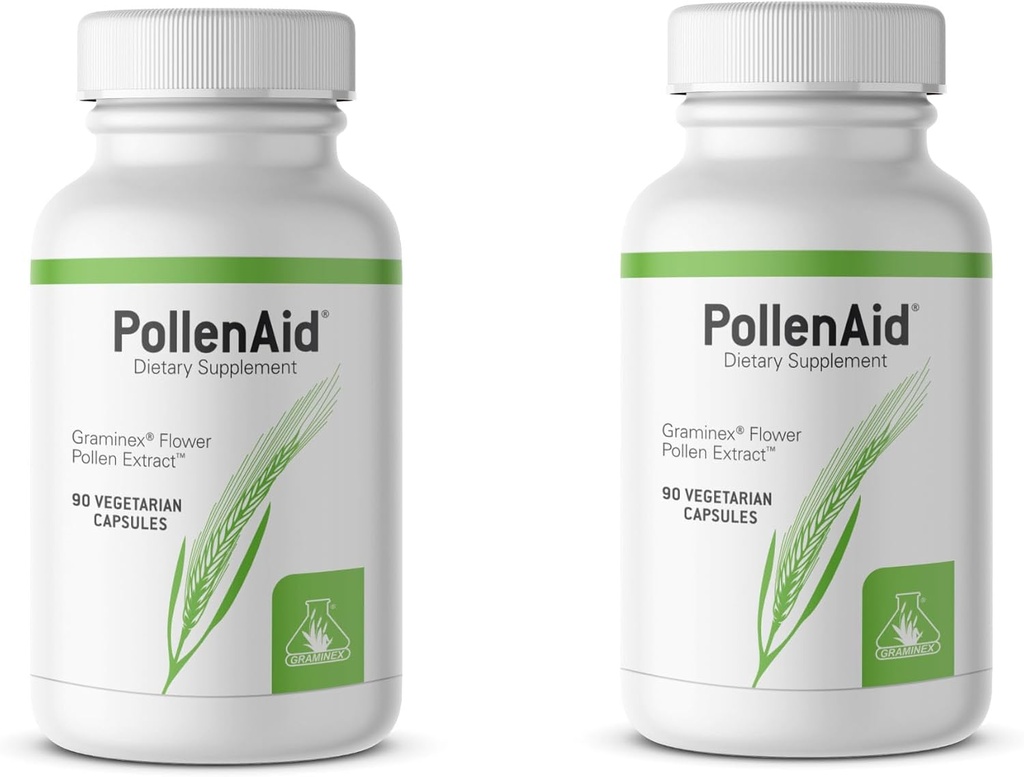 Graminex PollenAid Prostate συμπλήρωμα: Όλα τα φυσικά Prostate υποστήριξη για τον έλεγχο της ουροδόχου κύστης & ούρας Φυλλαδική υγεία, εκχύλισμα σίκαλης Pollen Made in USA, 90 Vegetarian Caps (Pack of 2)