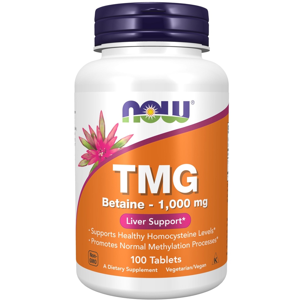 Now Foods Extra Strength TMG 1,000 mg Tabs, 100 ct
