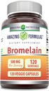 Amazing Formulas Bromelain Supplement | 500 Mg Per | Veggie Capsules | Non-GMO | Gluten Free | Made in USA | Ideal for Vegetarians (1 Pack | Count)