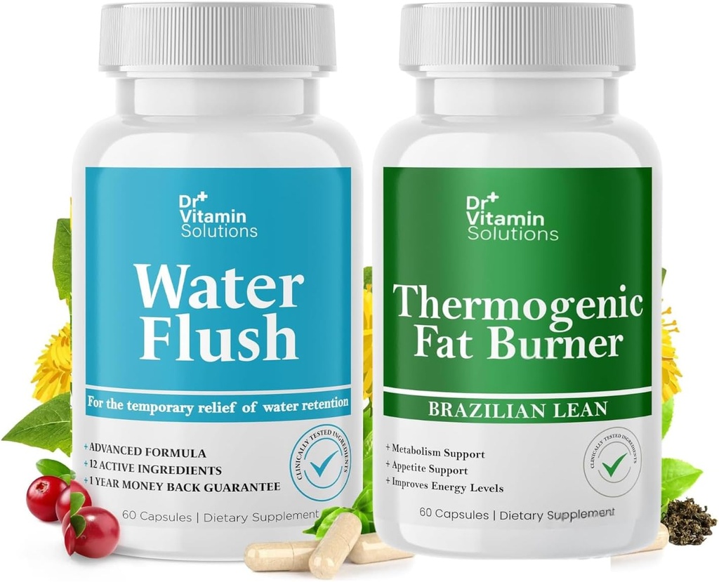 DR VITAMIN SOLUTIONS Diuretic Water Pills & Termogenic Fat Burner Sche - 120 Caps