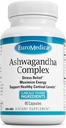 EuroMedica Ashwagandha Complex - Συμπλήρωμα για την υποστήριξη Adrenal Health - Ashwagandha συμπλήρωμα με εκχύλισμα Rhodiola Rosea - φυτικό συμπλήρωμα για την υποστήριξη της ενέργειας & συγκέντρωση - 60 κάψουλες