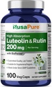 NusaPure Luteolin Kompleksi ile 200 mg | 100 Capsules | Vegetarian, Non-GMO & Vegan Flavono
