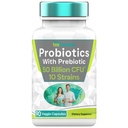 Probiyotikler Prebiyotik: 50 Milyar CFU - 10 Strain - 90 Vegetarian Capsules | Digestive Health, Gut Health, & Immune Support* | for Men & Women