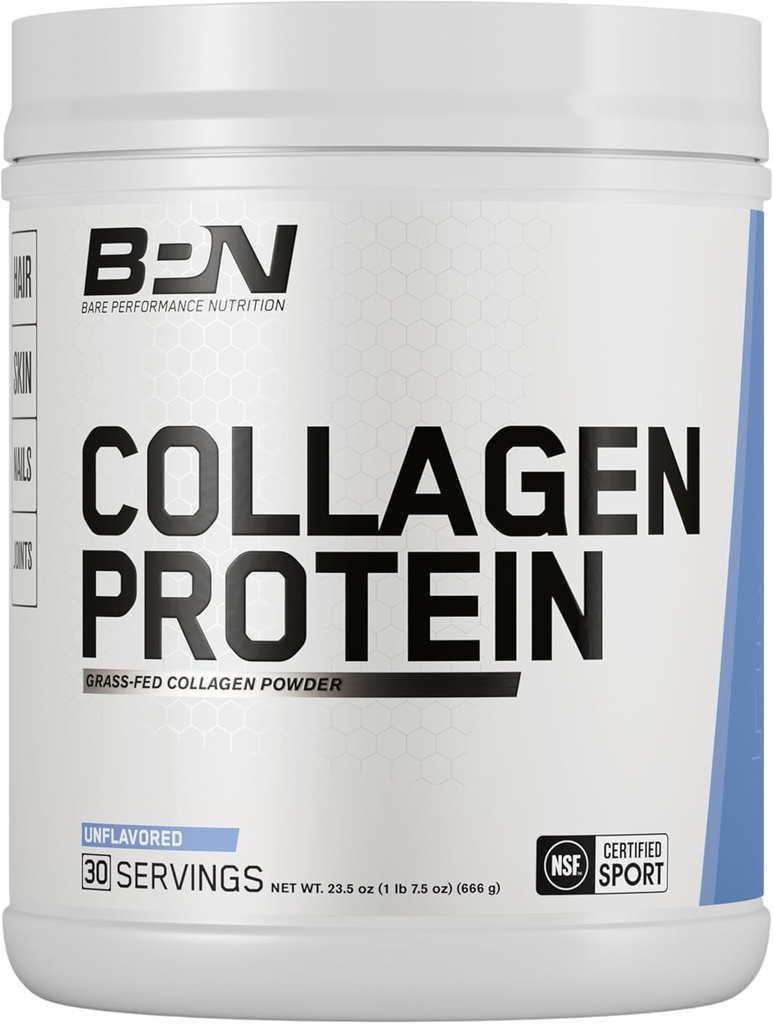 BARE PERFORMANCE NUTRITION, BPN Collagen protein, Grass-Fed Bovine Collagen,, Unflavored
