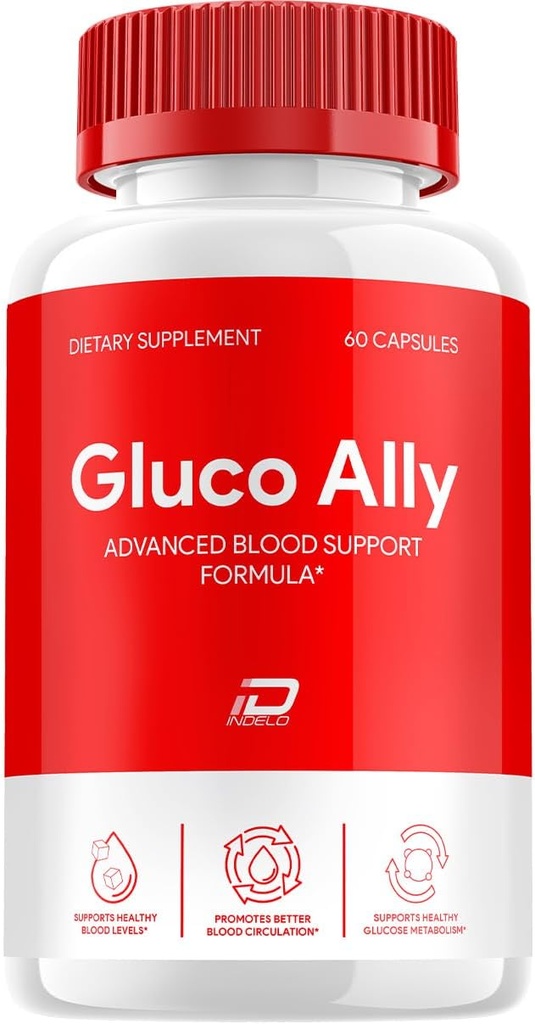 Gluco Ally Capsules - GlucoAlly Advanced Supplement, All Natural Formula to maintain Health Levels, maximum Strength Daily Formula, Gluco Allyal Capsules (1 Pack - 60 Capsules)