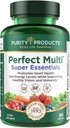 Düşük Ürünler Mükemmel Çok Süper Essentials - Multivitamin + Meyveler ve Sebzeler + Sağlıklı Gün ve Gece Vizyonu Lutein, Zeaxanthin ve Black Currant Ekstraksiyonu - 90 Capsules