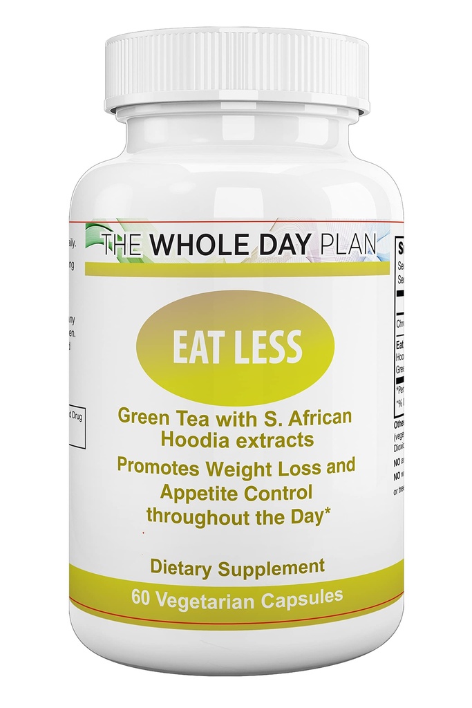 WHOLE GÜN Plan EAT Less - Kilo Kayıp Pills for Women and Men That Works Fast - Appetite Suppressant Fat Yan Supplements, 60 Capsules, ABD'de Yapılan Kilo Kaybı