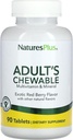 Natures Plus Yetişkin's Chewable Multivitamin - 90 Vejetaryen Tabletler - Exotic Red Supertiss Flavor - Doğal Tüm Gıdalar Genel Sağlık Için Tamam, Enerji - Gluten-Free - 90 Hizmet