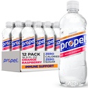 Propel Immune Support Electrolyte Advancedd Water Sports Drink, Orange Raspberry Flavored Water, 100% DV Vitamin C + çinko, Zero Calorie & Zero Sugar Hydration with Electrolytes and Vitamins, 24 fl oz Water Şişes (12 Pack)