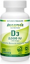 Yüksek Potency Vitamin D3 2000 IU – Boost Immune, Support Bone & Teeth, Easy to Swallow 300 Veg Capsules