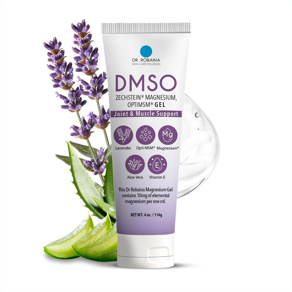 Dr. Robaina DMSO Lavender Gel -% 99.9 Pure Pharmaceutical Grade | Skin Formula Relief with Zechstein, Arnica, Aloe Vera, Vitamin E | Kas & Ortak Comfort | 4 oz | Made in USA