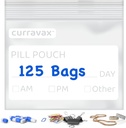 Pill Pouch Bag for Travel Pack of 125- BPA Free 3 x 2.75 inç Pill Pouch - Pill Pouches for Medical için Yazılmış -Clear Ziplock Pill Baggies for Medicine Organizer