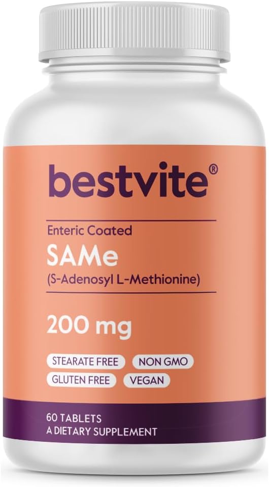 BESTVITE SAM-e 200 mg (60 Tablet) İtalya'dan Premium Malzemeler.