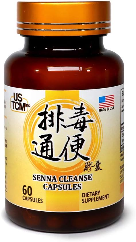 Senna Cleanse Capsules 排毒通便膠囊 500 mg 60 Sebze Kapsülleri% 100 Doğal Korumalı Sistem ve ABD'de Yapılan Düzenlilik İçin Ekstra Güçler