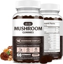 Mushroom Gummies 10 Blend Mushrooms Complex 2500mg με Lions Mane, Cordyceps, Turkey Tail, Chaga, Reishi Supplement-Focus, Καθαρότητα, Μνήμη, Ενέργεια, Ανοσολογική Υποστήριξη-60 Gummies