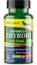 America Medic & Science Advanced Thyroid (60 Capsules) | Thyroid Support for Men and Women | Mood and Energy Booster Supplement | with Natural Ashwagandha, Iodine, Selenium, and Vitamin B12